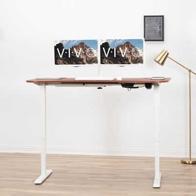 Ergonomic sit or stand active workstation with adjustable height using touch screen control panel.