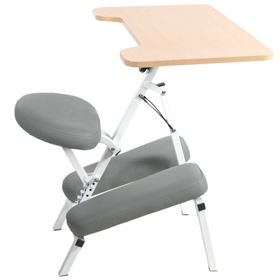 Comfortable kneeling chair desk for tension relief and posture.