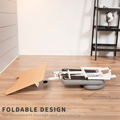 Comfortable kneeling chair desk with foldable design for convenient storage.