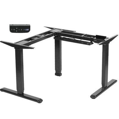 Three leg black electric desk frame from VIVO.