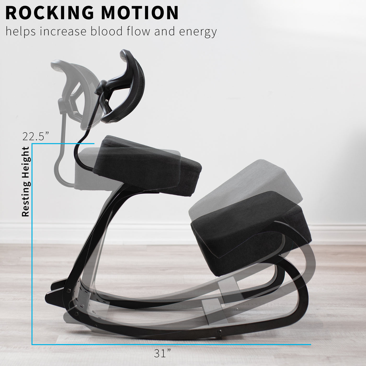  Increase concentration while working with the rocking feature of the chair.