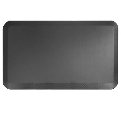 Black foam anti-fatigue standing mat.