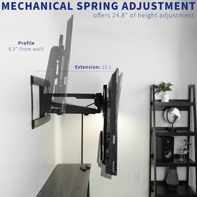 Height and extension adjustments available to best fit your space.