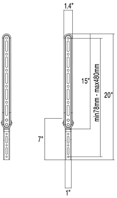 Sturdy universal TV soundbar mount.