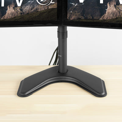 Easy installation of a monitor mount base from vivo to soundly elevate your monitors.