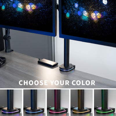 Customizable and changing colors to select from.