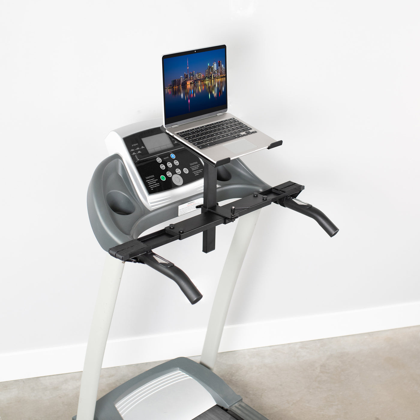Height adjustable treadmill workstation.