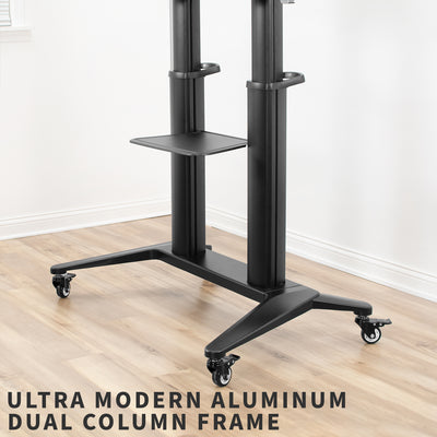 Support up to 120-inch screen TVs with this heavy-duty cart.