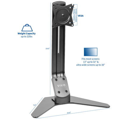 Single ergonomic monitor mount stand.